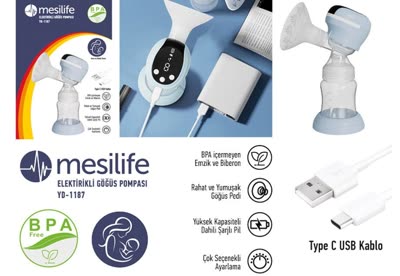Mesilife YD 1187 Elektrikli Göğüs Pompası - Kablosuz Şarj
