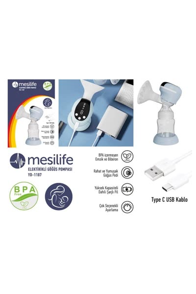 YD 1187 Elektrikli Göğüs Pompası - Kablosuz Şarj